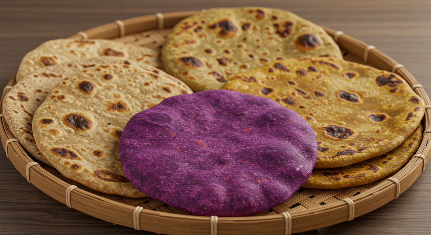 Purple Sweet Potato Roti - secondary view